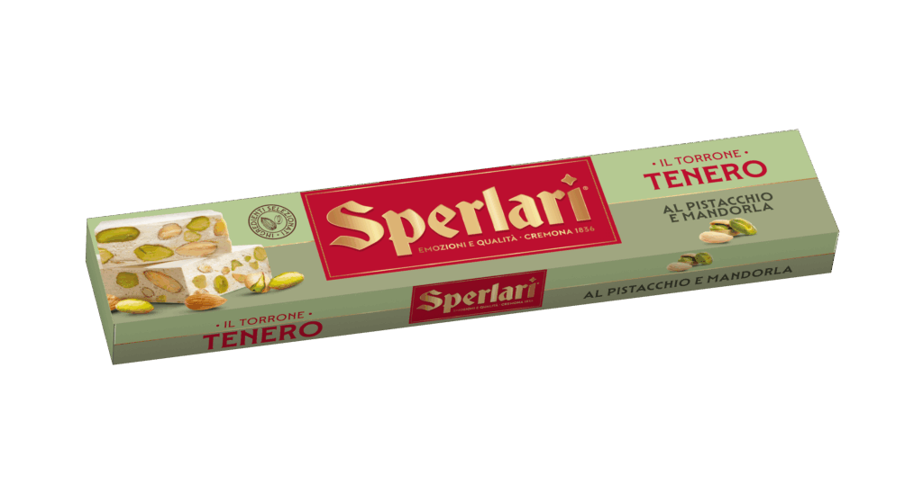 Ingredienti: zucchero, sciroppo di glucosio- fruttosio, mandorle 19%, pistacchi 12%, miele, ostie , albume d'uovo, aroma naturale.