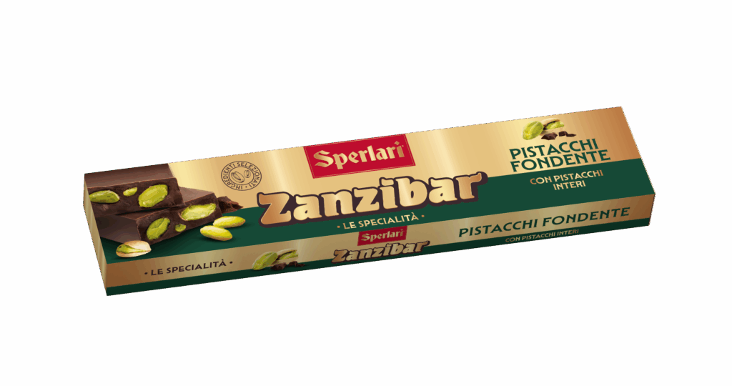 Torrone Nocciolato Specialità Zanzibar - Pistacchi Fondente CON PISTACCHI INTERI
