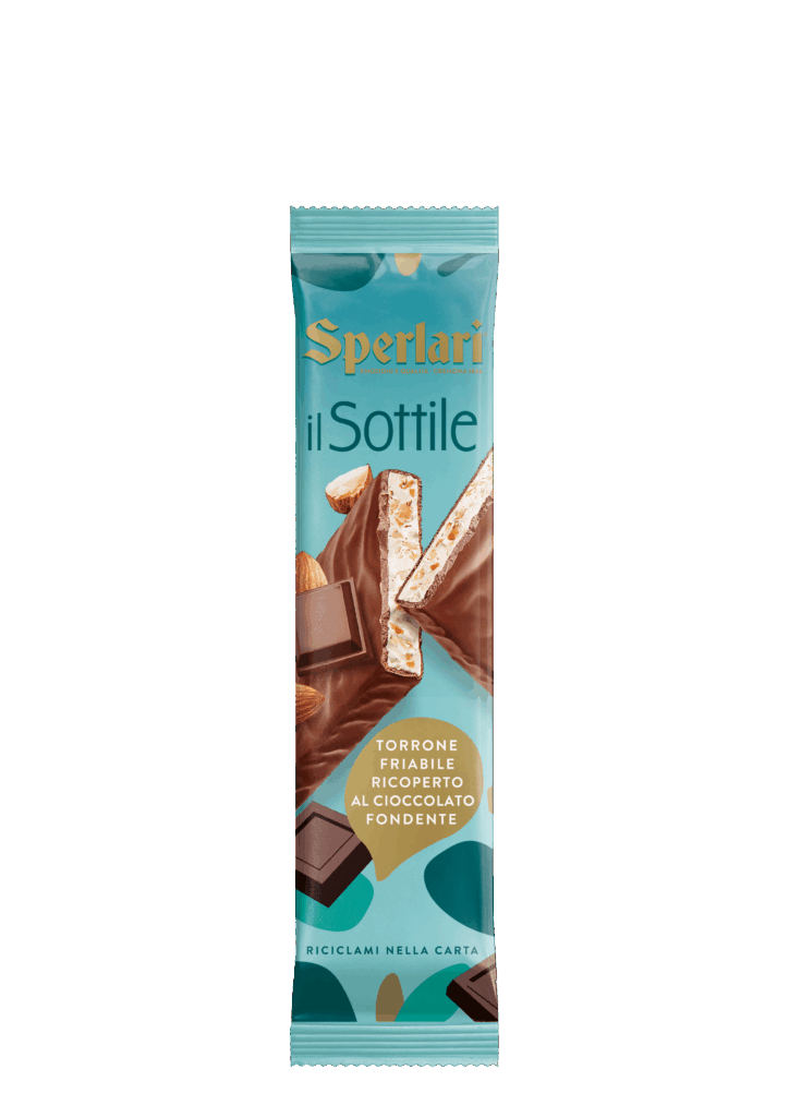 Torrone Sottile Le stecche sottili Sperlari: un nuovo modo di gustare il torrone. Fragranti, sottili e golosissime, sono perfette da spezzare e gustare in ogni momento, per vivere un vero e proprio momento di coccola.
