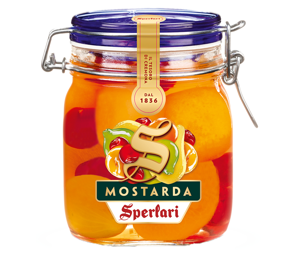 Ispirata alla tradizione, la Mostarda Sperlari è lavorata con cura e disponibile in diverse varianti e formati: dalle confezioni iconiche come la Lattina Liberty e il Vaso Ermetico, fino alle versioni monofrutto e alle ricette ispirate ai grandi classici. Sono perfette per accompagnare formaggi, carni e piatti delle feste. Ottima anche in abbinamenti creativi, per dare un tocco originale ad antipasti e aperitivi.
