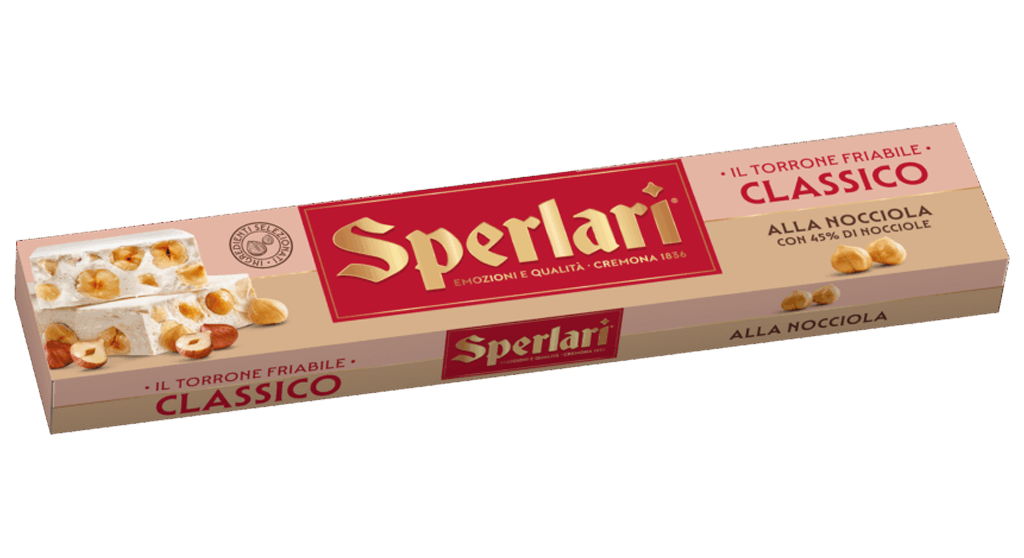Torrone Bianco I torroni bianchi Sperlari sono un omaggio alla tradizione natalizia: classici o teneri, arricchiti con mandorle, nocciole e pistacchi selezionati per regalare un’esperienza di gusto unica.