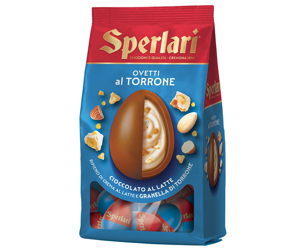 Scopri le irresistibili uova e ovetti di cioccolato firmate Sperlari: dal nocciolato Zanzibar, arricchito con nocciole intere e pregiato cioccolato, all’esclusivo Uovo Sperlari realizzato in collaborazione con Mina, fino agli ovetti Sperlari con deliziosa granella al torrone.