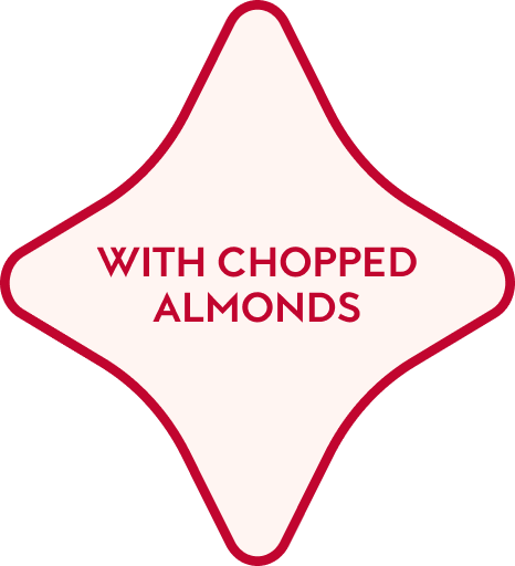 Crunchy almond and honey bars coated in dark chocolate